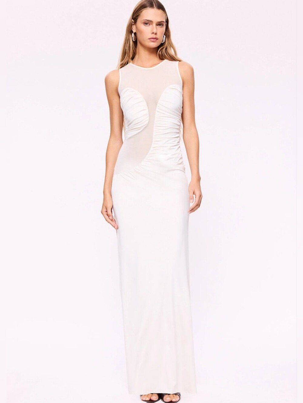 Suboo Marjo Sleeveless Midi Dress-White